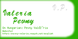 valeria pevny business card